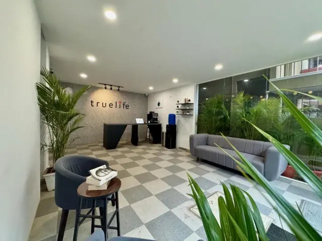 Photo 3 of 10 at Truelife Whitefield - Premium 1 BHK Apartments - Prime location - Easy access to Main Rd - Metro - ITPL - Fast WiFi - Kitchen - Smart TV - Power backup - Park - Garden views