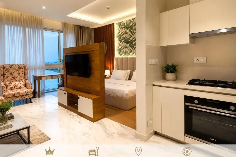 Photo 1 of 10 at Luxury Stay at Leela Residences Near Manyata & Airport